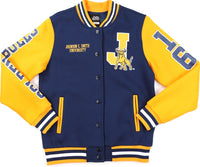 Big Boy Johnson C. Smith Golden Bulls S6 Womens Fleece Jacket [Navy Blue]