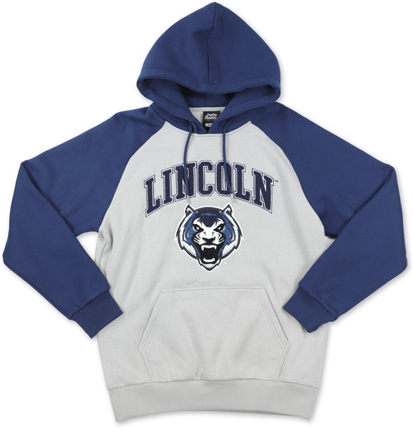 Big Boy Lincoln Blue Tigers S11 Adult Hoodie [Grey]
