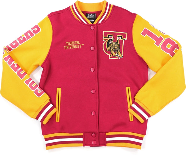 Big Boy Tuskegee Golden Tigers S6 Womens Fleece Jacket [Crimson Red]