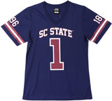 Big Boy South Carolina State Bulldogs S2 Womens Football Jersey Tee [Navy Blue]