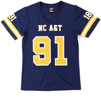 Big Boy North Carolina A&T Aggies S2 Womens Football Jersey Tee [Navy Blue]