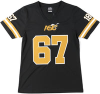 Big Boy Alabama State Hornets S2 Womens Football Jersey Tee [Black]
