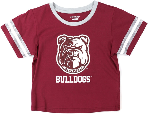 Big Boy Alabama A&M Bulldogs S6 Womens Cropped Tee [Maroon]