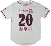 Big Boy Negro Leagues Baseball Museum NLBM S5 Commemorative Adult Baseball Jersey [Grey]