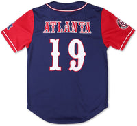 Big Boy Atlanta Black Crackers S5 Adult Baseball Jersey [Navy Blue]