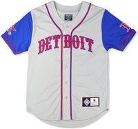 Big Boy Detroit Stars S5 Adult Baseball Jersey [Grey]