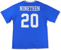 Big Boy Zeta Phi Beta Divine 9 S1 Oversized Chenille Football Jersey Tee [Royal Blue]