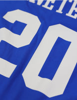 Big Boy Zeta Phi Beta Divine 9 S1 Oversized Chenille Football Jersey Tee [Royal Blue]