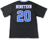 Big Boy Zeta Phi Beta Divine 9 S1 Oversized Chenille Football Jersey Tee [Black]