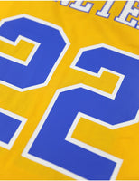 Big Boy Sigma Gamma Rho Divine 9 S1 Oversized Chenille Football Jersey Tee [Gold]