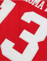 Big Boy Delta Sigma Theta Divine 9 S1 Oversized Chenille Football Jersey Tee [Red]