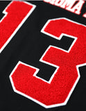 Big Boy Delta Sigma Theta Divine 9 S1 Oversized Chenille Football Jersey Tee [Black]
