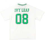 Big Boy Alpha Kappa Alpha Divine 9 S1 Oversized Chenille Football Jersey Tee [Ivory White]