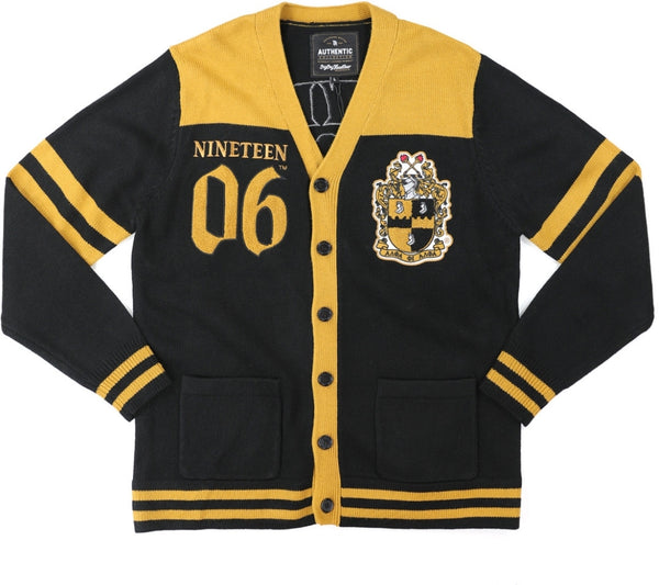 Big Boy Alpha Phi Alpha Divine 9 S8 Sweater Cardigan [Black]
