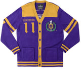 Big Boy Omega Psi Phi Divine 9 S8 Sweater Cardigan [Purple]