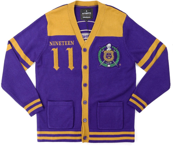 Big Boy Omega Psi Phi Divine 9 S8 Sweater Cardigan [Purple]