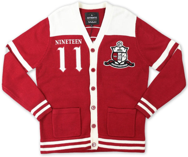 Big Boy Kappa Alpha Psi Divine 9 S8 Sweater Cardigan [Crimson Red]