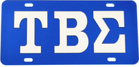Tau Beta Sigma Inlaid Mirror Colored License Plate [Blue/Silver]