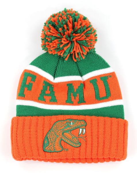 Big Boy Florida A&M Rattlers S256 Adult Beanie With Ball [Green]