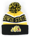 Big Boy Bowie State Bulldogs S256 Adult Beanie With Ball [Black]