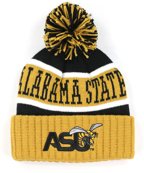 Big Boy Alabama State Hornets S256 Adult Beanie With Ball [Black]