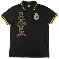 Big Boy Alpha Phi Alpha Divine 9 S6 Polo Shirt [Black]