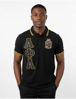 Big Boy Alpha Phi Alpha Divine 9 S6 Polo Shirt [Black]