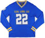 Big Boy Sigma Gamma Rho Divine 9 S1 Long Sleeve Jersey [Long Sleeve - Royal Blue]