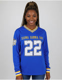 Big Boy Sigma Gamma Rho Divine 9 S1 Long Sleeve Jersey [Long Sleeve - Royal Blue]