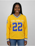 Big Boy Sigma Gamma Rho Divine 9 S1 Long Sleeve Jersey [Long Sleeve - Gold]