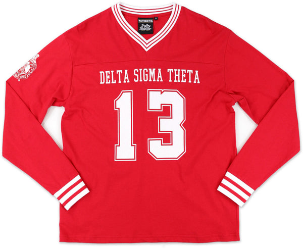 Big Boy Delta Sigma Theta Divine 9 S1 Long Sleeve Jersey [Long Sleeve - Red]