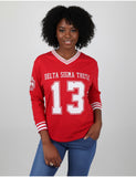 Big Boy Delta Sigma Theta Divine 9 S1 Long Sleeve Jersey [Long Sleeve - Red]