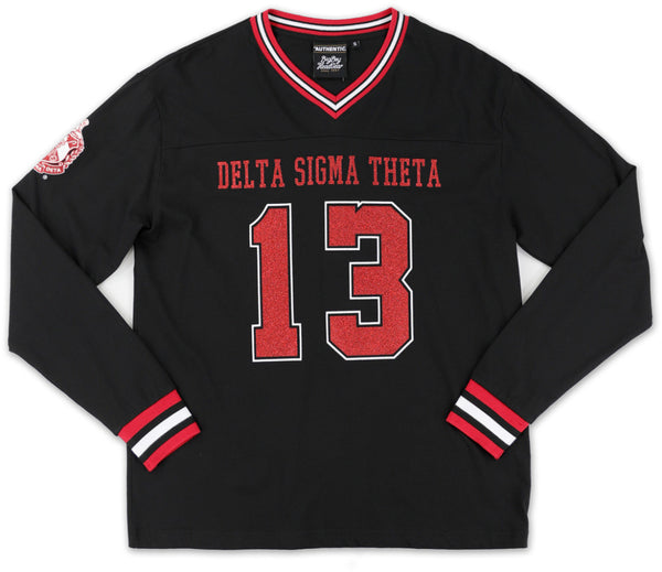 Big Boy Delta Sigma Theta Divine 9 S1 Long Sleeve Jersey [Long Sleeve - Black]