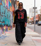 Big Boy Delta Sigma Theta Divine 9 S1 Long Sleeve Jersey [Long Sleeve - Black]