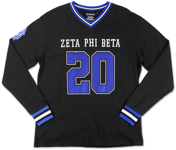 Big Boy Zeta Phi Beta Divine 9 S1 Long Sleeve Jersey [Long Sleeve - Black]
