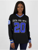 Big Boy Zeta Phi Beta Divine 9 S1 Long Sleeve Jersey [Long Sleeve - Black]