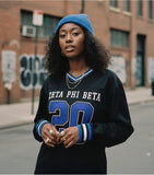 Big Boy Zeta Phi Beta Divine 9 S1 Long Sleeve Jersey [Long Sleeve - Black]