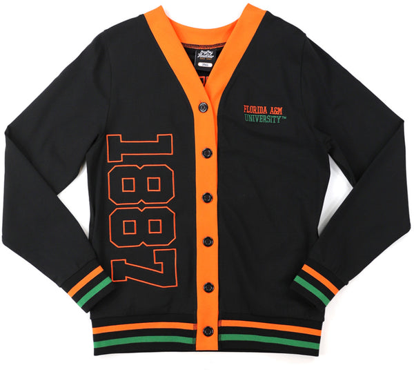 Big Boy Florida A&M Rattlers S12 Womens Cardigan [Black]