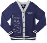 Big Boy Jackson State Tigers S12 Womens Cardigan [Navy Blue]