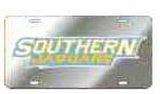 Southern Jaguars Acrylic License Plate Tag With Reflective Text Logo Decal [Silver]