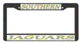 Southern Jaguars Decal Plastic License Plate Frame [Black]