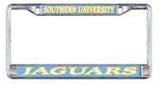 Southern Jaguars Metal License Plate Frame [Silver]