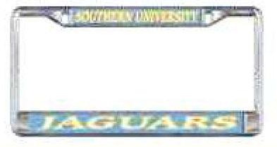 Southern Jaguars Metal License Plate Frame [Silver]