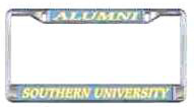 Southern University Alumni Metal License Plate Frame [Silver]