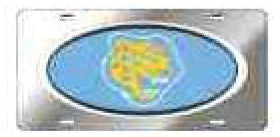 Southern Jaguars Domed Logo Mirror License Plate Tag [Silver]