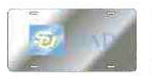 Southern Jaguars Dad Laser Cut Inlaid Mirror License Plate Tag [Silver]