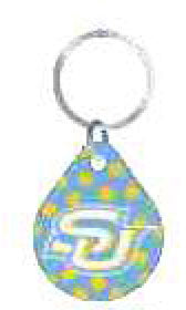 Southern Jaguars Polka Dot Domed Logo Key Chain [Silver]
