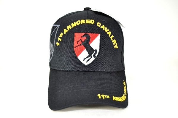 11th Armored Cavalry M1256B Shadow Mens Cap [Black]