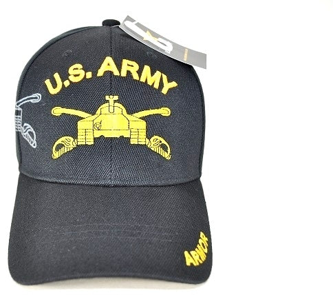 U.S. Army Armor Badge M1247B Shadow Mens Cap [Black]