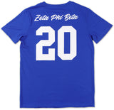 Big Boy Zeta Phi Beta Divine 9 S17 Glitter Dry Fit Tee [Royal Blue]